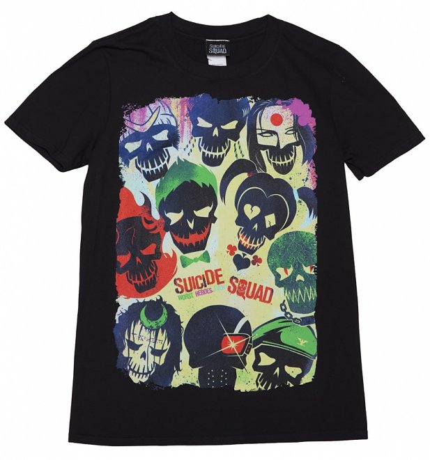 Men's Black Suicide Squad Poster T-Shirt