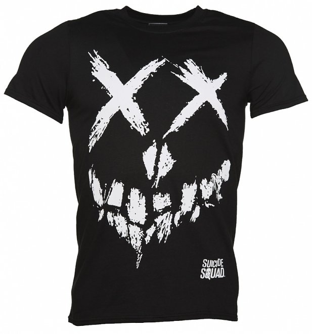 Men's Black Suicide Squad Skull T-Shirt