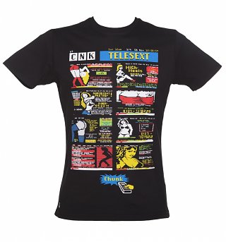 Men's Black Telesext T-Shirt from Chunk Men's Black Telesext T-Shirt from Chunk