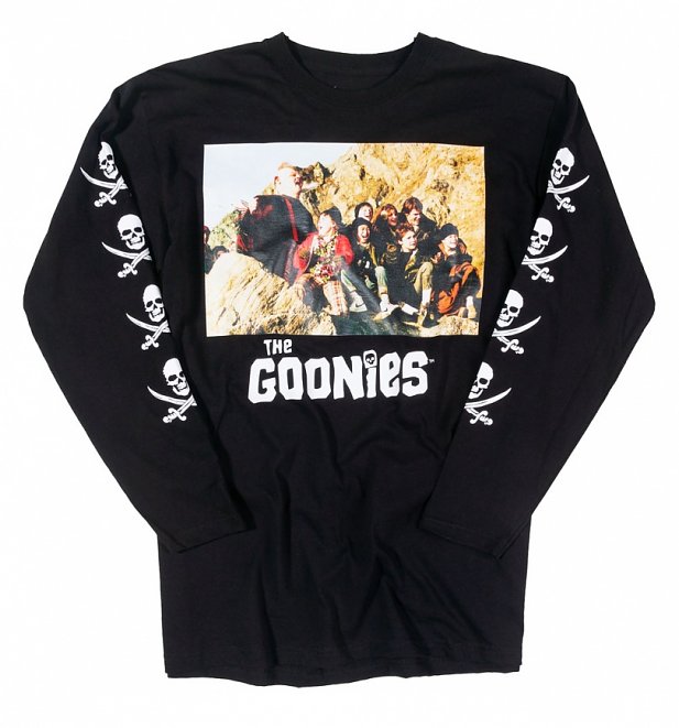 Men's Black The Goonies Long Sleeve T-Shirt Men's Black The Goonies Long Sleeve T-Shirt