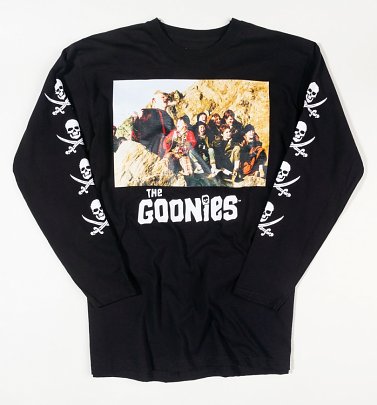 Men's Black The Goonies Long Sleeve T-Shirt Men's Black The Goonies Long Sleeve T-Shirt