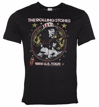 Men's Black The Rolling Stones US 1969 Tour T-Shirt from Amplified Men's Black The Rolling Stones US 1969 Tour T-Shirt from Amplified