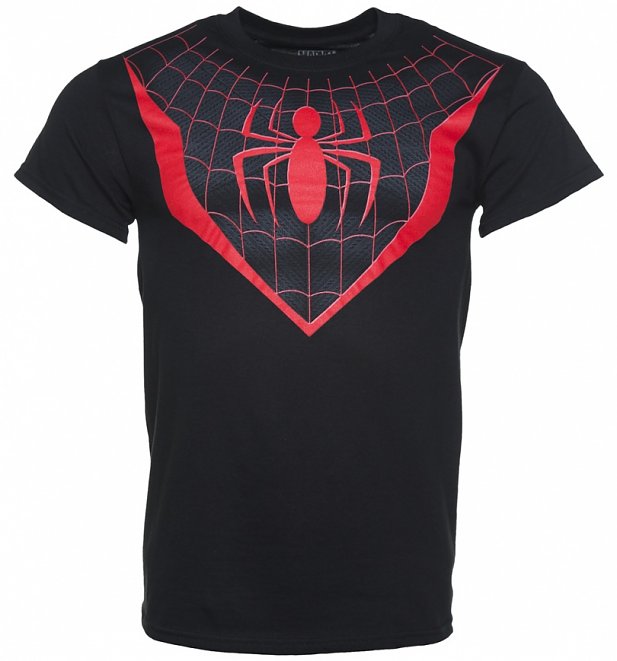 Men's Black Ultimate Spider-Man Costume T-Shirt Men's Black Ultimate Spider-Man Costume T-Shirt