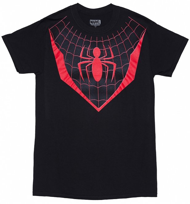 Men's Black Ultimate Spider-Man Costume T-Shirt Men's Black Ultimate Spider-Man Costume T-Shirt