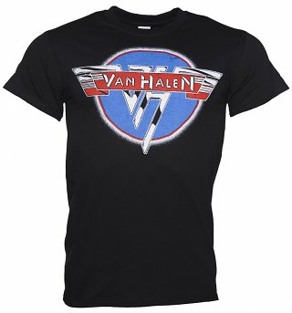 Men's Black Van Halen Chrome Logo T-Shirt Men's Black Van Halen Chrome Logo T-Shirt