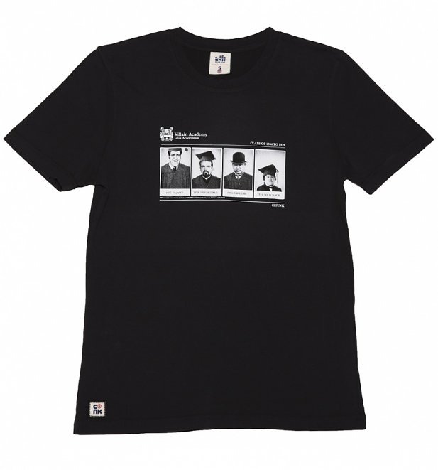 Men's Black Villain Academy James Bond T-Shirt from Chunk Men's Black Villain Academy James Bond T-Shirt from Chunk