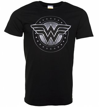 Men's Black Wonder Woman Movie Logo T-Shirt Men's Black Wonder Woman Movie Logo T-Shirt