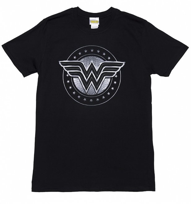 Men's Black Wonder Woman Movie Logo T-Shirt