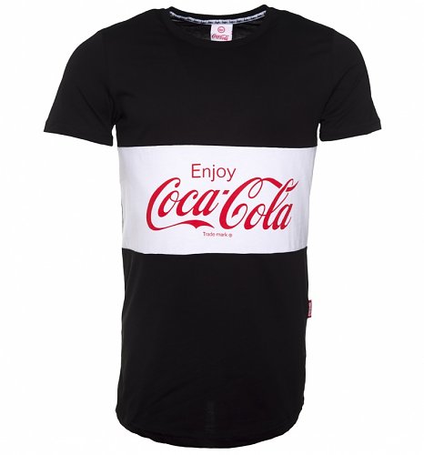 Men's Black and White Enjoy Coca-Cola T-Shirt from Hype Men's Black and White Enjoy Coca-Cola T-Shirt from Hype
