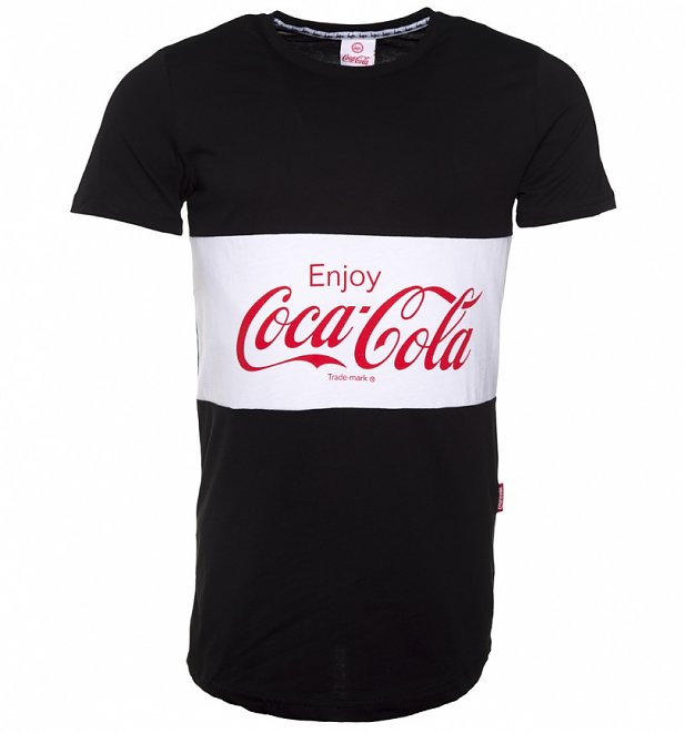 Men's Black and White Enjoy Coca-Cola T-Shirt from Hype Men's Black and White Enjoy Coca-Cola T-Shirt from Hype