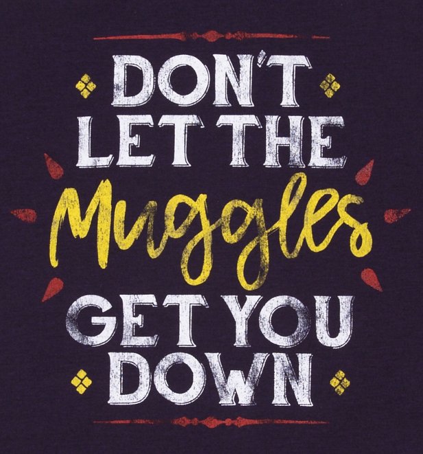 Men's Blackberry Don't Let The Muggles Get You Down Harry Potter T-Shirt Men's Blackberry Don't Let The Muggles Get You Down Harry Potter T-Shirt