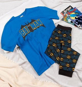 Men's Blue Batman DC Comics Pyjamas Men's Blue Batman DC Comics Pyjamas