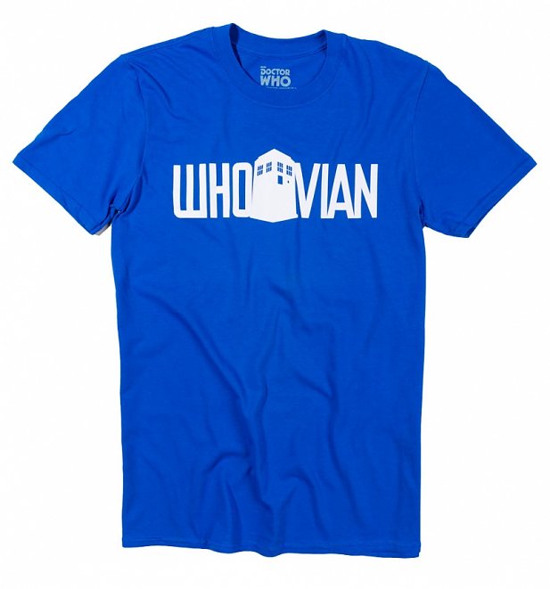 Men's Blue Doctor Who Whovian T-Shirt Men's Blue Doctor Who Whovian T-Shirt