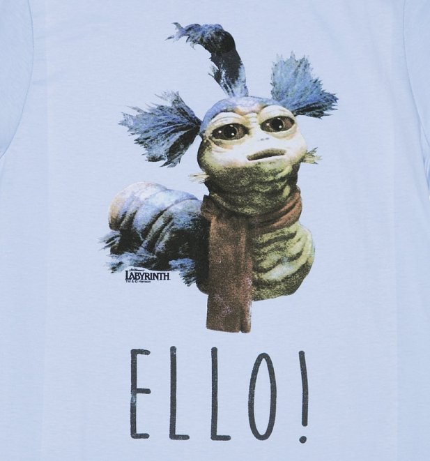 Men's Blue Labyrinth Worm Ello T-Shirt Men's Blue Labyrinth Worm Ello T-Shirt