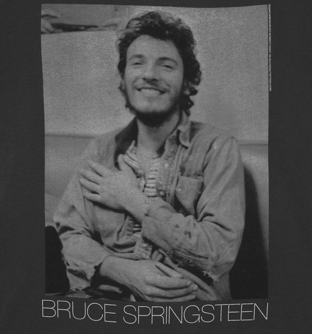 Men's Charcoal Bruce Springsteen Vintage T-Shirt from Amplified Men's Charcoal Bruce Springsteen Vintage T-Shirt from Amplified