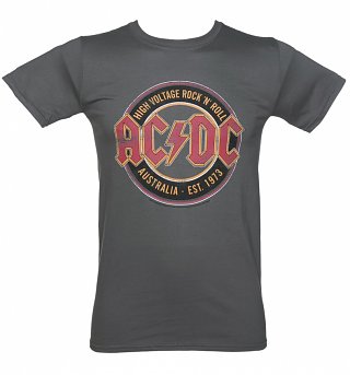 Men's Charcoal AC/DC Est 1973 T-Shirt Men's Charcoal AC/DC Est 1973 T-Shirt
