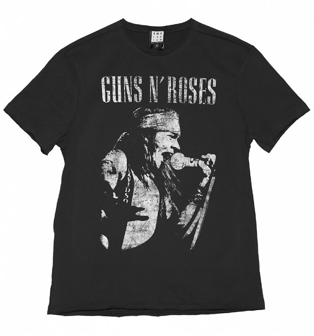Men's Charcoal Guns N Roses Axl Rose T-Shirt from Amplified Men's Charcoal Guns N Roses Axl Rose T-Shirt from Amplified