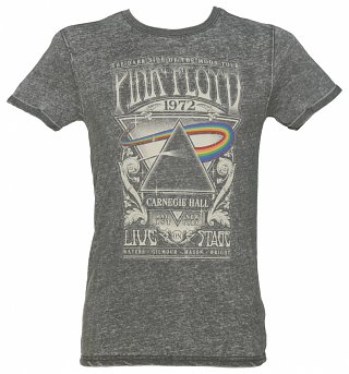 Men's Charcoal Burnout Pink Floyd Carnegie Hall 1972 Poster T-Shirt Men's Charcoal Burnout Pink Floyd Carnegie Hall 1972 Poster T-Shirt