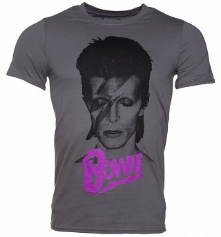 Men's Charcoal David Bowie Aladdin Sane T-Shirt Men's Charcoal David Bowie Aladdin Sane T-Shirt