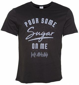 Men's Charcoal Def Leppard Pour Some Sugar On Me T-Shirt from Amplified Men's Charcoal Def Leppard Pour Some Sugar On Me T-Shirt from Amplified
