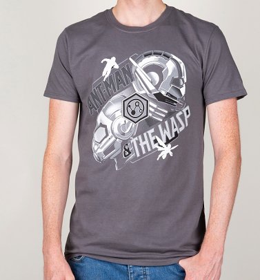 Men's Charcoal Grey Ant-Man And The Wasp Heads T-Shirt Men's Charcoal Grey Ant-Man And The Wasp Heads T-Shirt