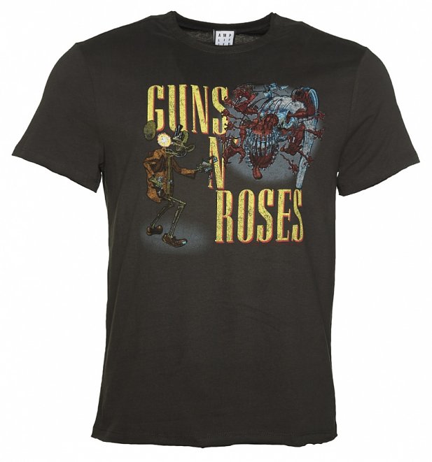 Men's Charcoal Guns N' Roses Appetite Attack T-Shirt from Amplified Men's Charcoal Guns N' Roses Appetite Attack T-Shirt from Amplified