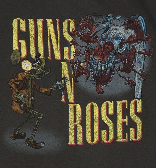 Men's Charcoal Guns N' Roses Appetite Attack T-Shirt from Amplified Men's Charcoal Guns N' Roses Appetite Attack T-Shirt from Amplified