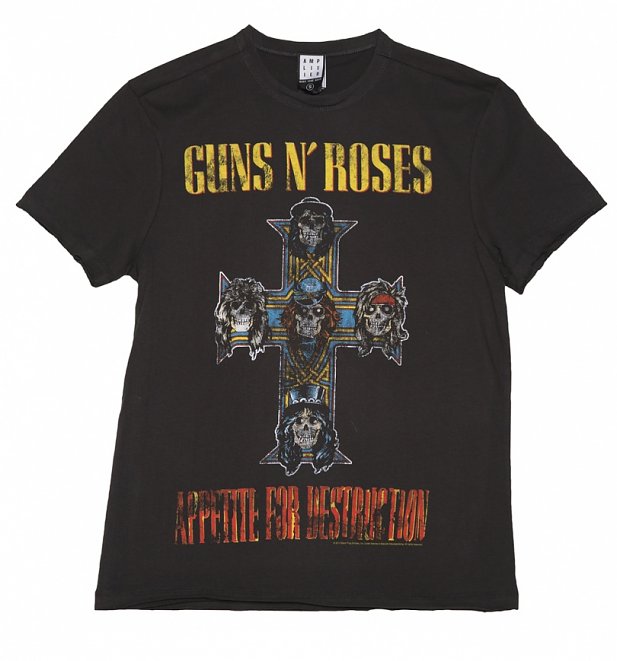 Men's Charcoal Guns N' Roses Appetite For Destruction T-Shirt from Amplified Men's Charcoal Guns N' Roses Appetite For Destruction T-Shirt from Amplified
