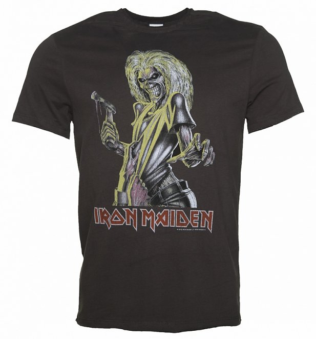 Men's Charcoal Iron Maiden Killers T-Shirt from Amplified Men's Charcoal Iron Maiden Killers T-Shirt from Amplified