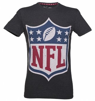 Men's Charcoal Marl Classic NFL Logo T-Shirt Men's Charcoal Marl Classic NFL Logo T-Shirt