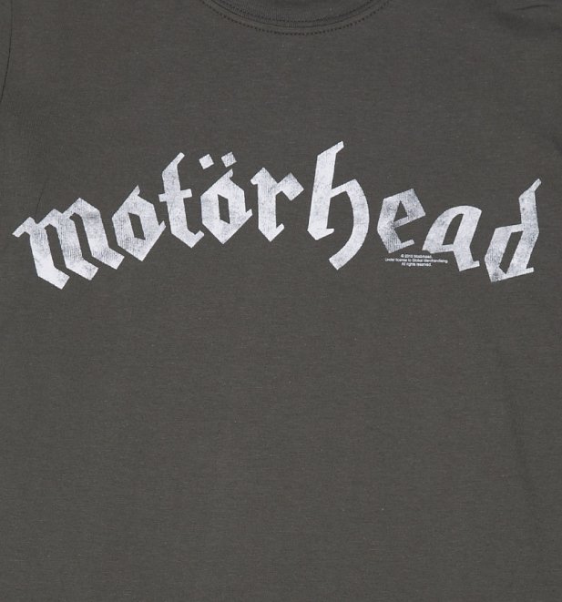 Men's Charcoal Motorhead Distressed Logo T-Shirt Men's Charcoal Motorhead Distressed Logo T-Shirt