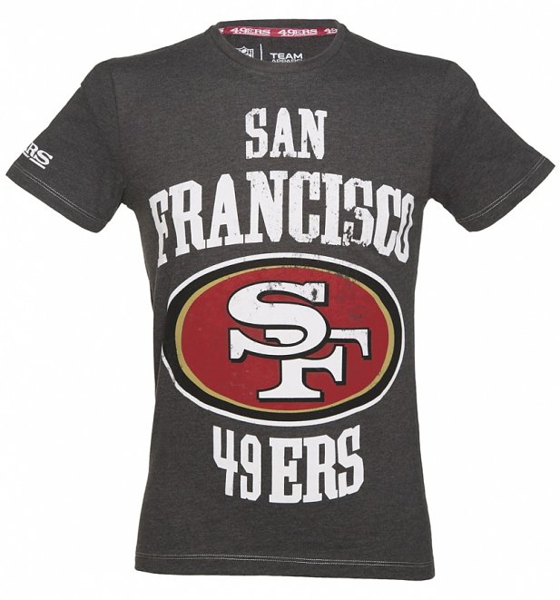 Men's Charcoal Marl San Francisco 49ers NFL T-Shirt Men's Charcoal Marl San Francisco 49ers NFL T-Shirt