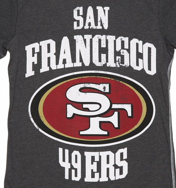 Men's Charcoal Marl San Francisco 49ers NFL T-Shirt Men's Charcoal Marl San Francisco 49ers NFL T-Shirt