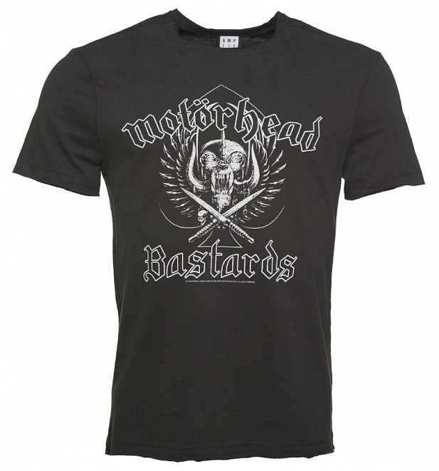Men's Charcoal Motorhead Bastards T-Shirt from Amplified Men's Charcoal Motorhead Bastards T-Shirt from Amplified