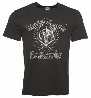 Men's Charcoal Motorhead Bastards T-Shirt from Amplified Men's Charcoal Motorhead Bastards T-Shirt from Amplified
