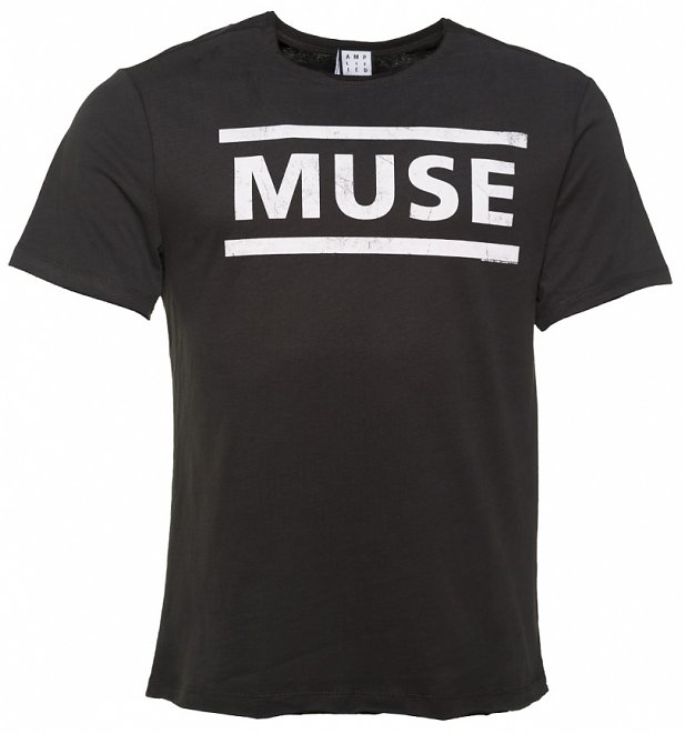 Men's Charcoal Muse Logo T-Shirt from Amplified Men's Charcoal Muse Logo T-Shirt from Amplified