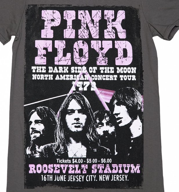 Men's Charcoal Pink Floyd 1973 Tour T-Shirt Men's Charcoal Pink Floyd 1973 Tour T-Shirt