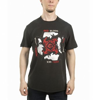 Men's Charcoal Red Hot Chili Peppers Blood Sugar Sex Magik T-Shirt from Amplified Men's Charcoal Red Hot Chili Peppers Blood Sugar Sex Magik T-Shirt from Amplified