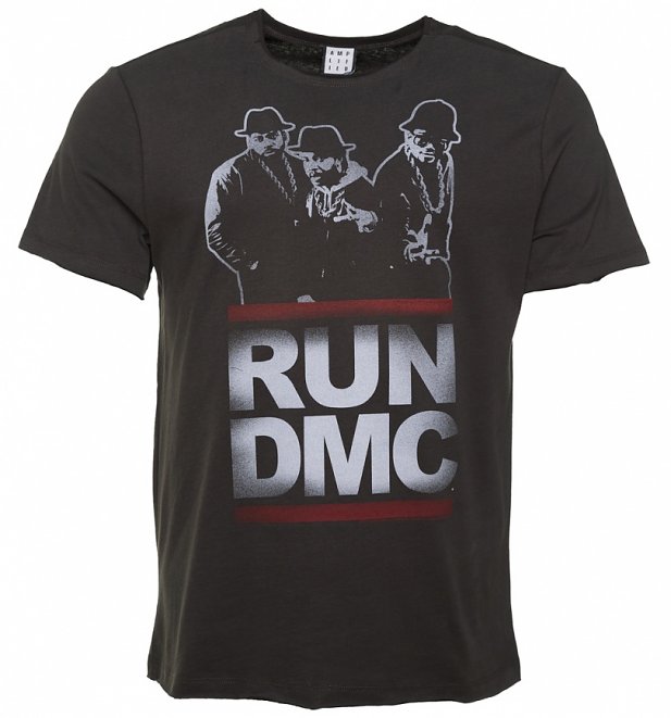 Men's Charcoal Run DMC Silhouette T-Shirt from Amplified Men's Charcoal Run DMC Silhouette T-Shirt from Amplified