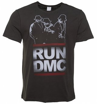Men's Charcoal Run DMC Silhouette T-Shirt from Amplified Men's Charcoal Run DMC Silhouette T-Shirt from Amplified