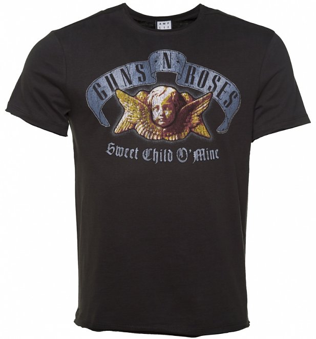 Men's Charcoal Sweet Child O' Mine Angel T-Shirt from Amplified Men's Charcoal Sweet Child O' Mine Angel T-Shirt from Amplified