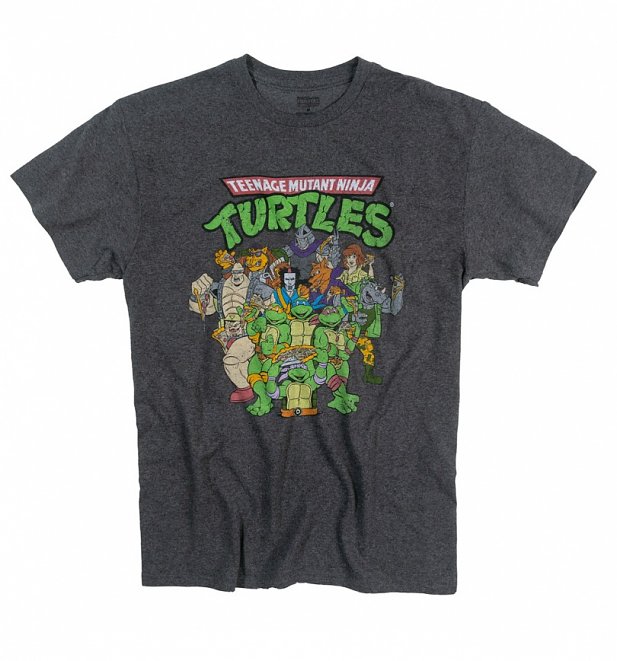 Men's Charcoal Teenage Mutant Ninja Turtles Cast T-Shirt Men's Charcoal Teenage Mutant Ninja Turtles Cast T-Shirt