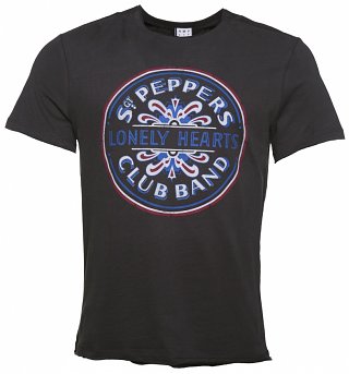 Men's Charcoal The Beatles Sgt Pepper T-Shirt from Amplified Men's Charcoal The Beatles Sgt Pepper T-Shirt from Amplified
