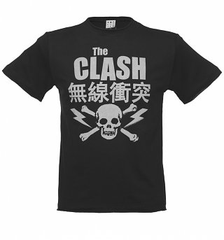 Men's Charcoal The Clash Bolt T-Shirt from Amplified Men's Charcoal The Clash Bolt T-Shirt from Amplified