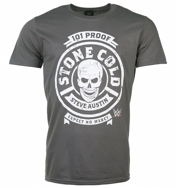 Men's Charcoal WWE Stone Cold 101 Proof T-Shirt Men's Charcoal WWE Stone Cold 101 Proof T-Shirt