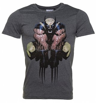 Men's Charcoal Wolverine Fight T-Shirt Men's Charcoal Wolverine Fight T-Shirt