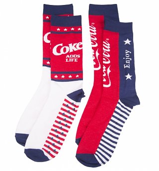 Men's Coca-Cola Americana 2pk Socks Men's Coca-Cola Americana 2pk Socks