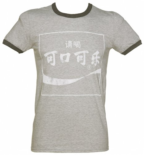 Men's Coca-Cola Chinese Logo Ringer T-Shirt Men's Coca-Cola Chinese Logo Ringer T-Shirt