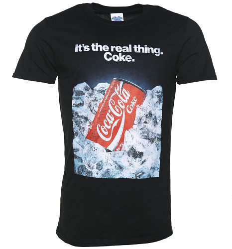 Men's Coca-Cola Retro Advert Black T-Shirt Men's Coca-Cola Retro Advert Black T-Shirt