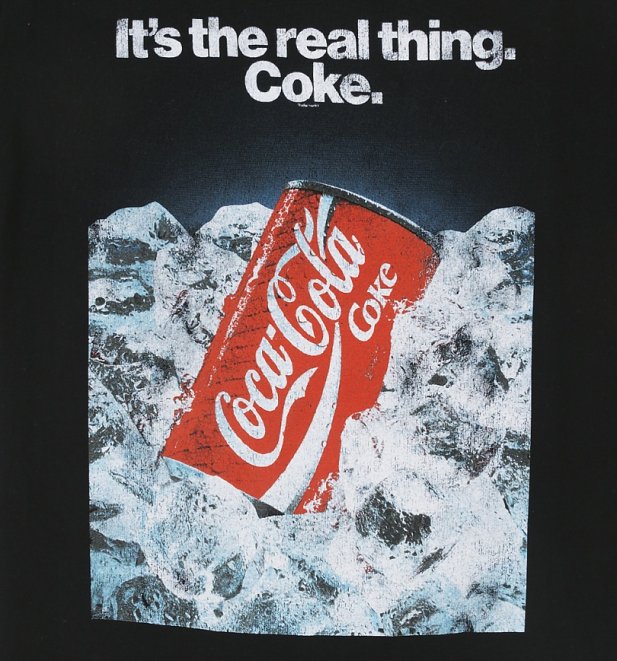 Men's Coca-Cola Retro Advert Black T-Shirt Men's Coca-Cola Retro Advert Black T-Shirt